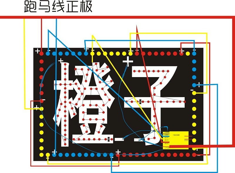 led電子鏤空燈箱容易制作教程（4）接線解釋